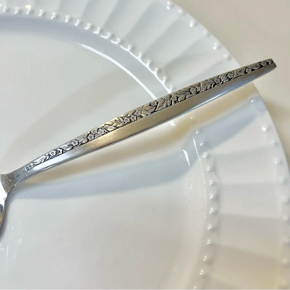 Vintage Coventry Japan JH Bouquet Pattern Flatware Stainless Cake Pie Server